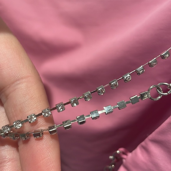 pink crop criss cross sequin back 💓💎 - Picture 5 of 7